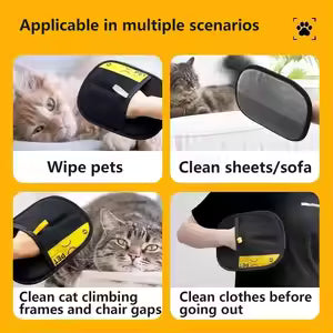 Portable Pet Grooming Deshedding Glove Cat Hair Removal and Cleaning Tool for Clothes Beds Mats Sofas for Dog Owners