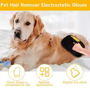 Portable Pet Grooming Deshedding Glove Cat Hair Removal and Cleaning Tool for Clothes Beds Mats Sofas for Dog Owners