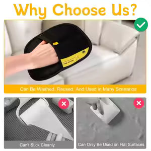 Portable Pet Grooming Deshedding Glove Cat Hair Removal and Cleaning Tool for Clothes Beds Mats Sofas for Dog Owners